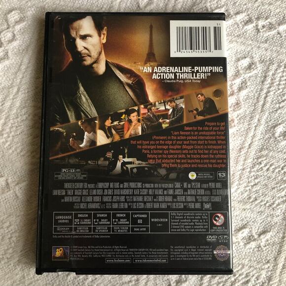 Taken Rental Exclusive Blockbuster Dvd 2008 Movie Liam Neeson 20th Century Fox - Picture 2 of 3
